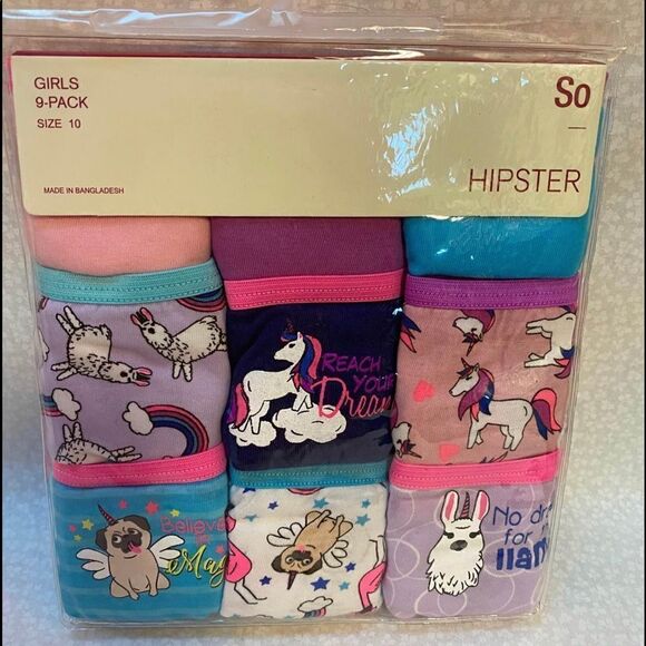 SO Girls 9-Pack Assorted with Hipsters - Picture 2 of 6